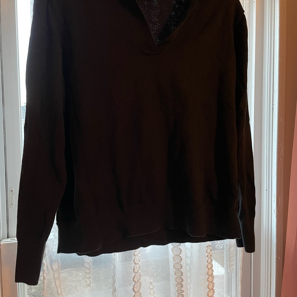 J. Crew Classic Black V-Neck Sweater